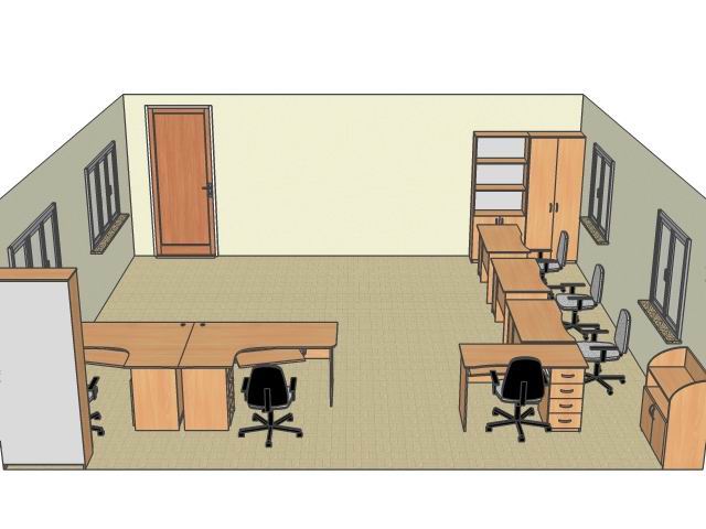 Дизайн офисной мебели Вариант №1